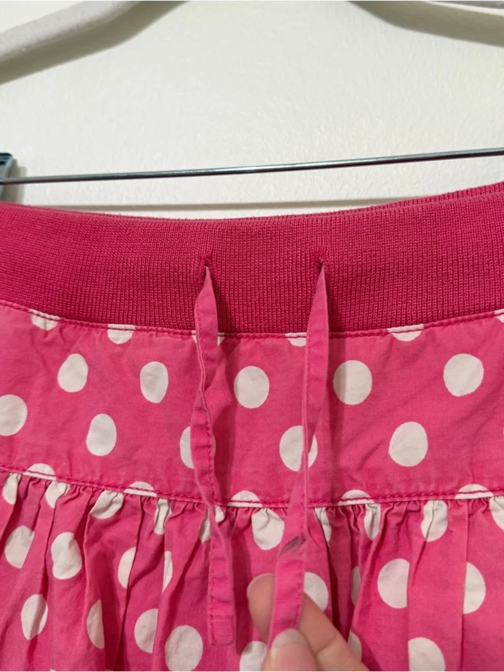 Mini Boden Girl’s Pink Polka Dot Skirt Size 7-8